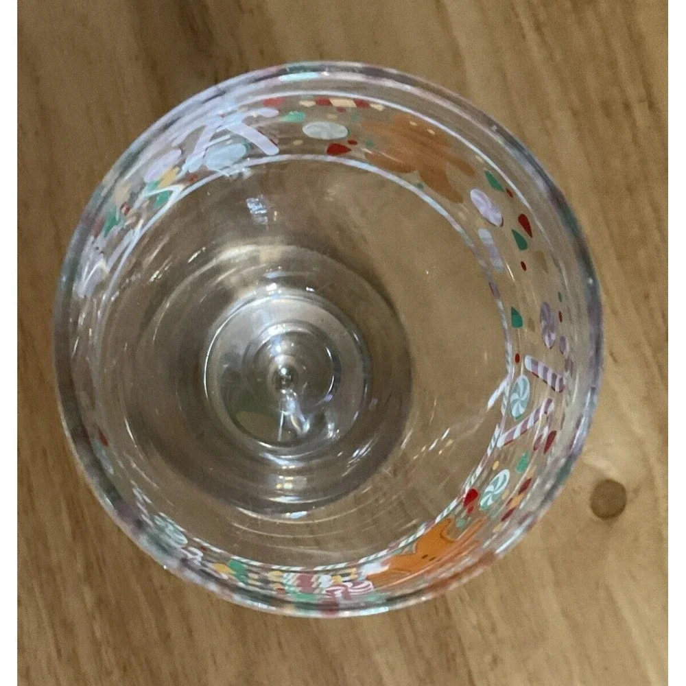 Libbey Christmas Wine Glasses, Gingerman And Candy, Set Of 6‎